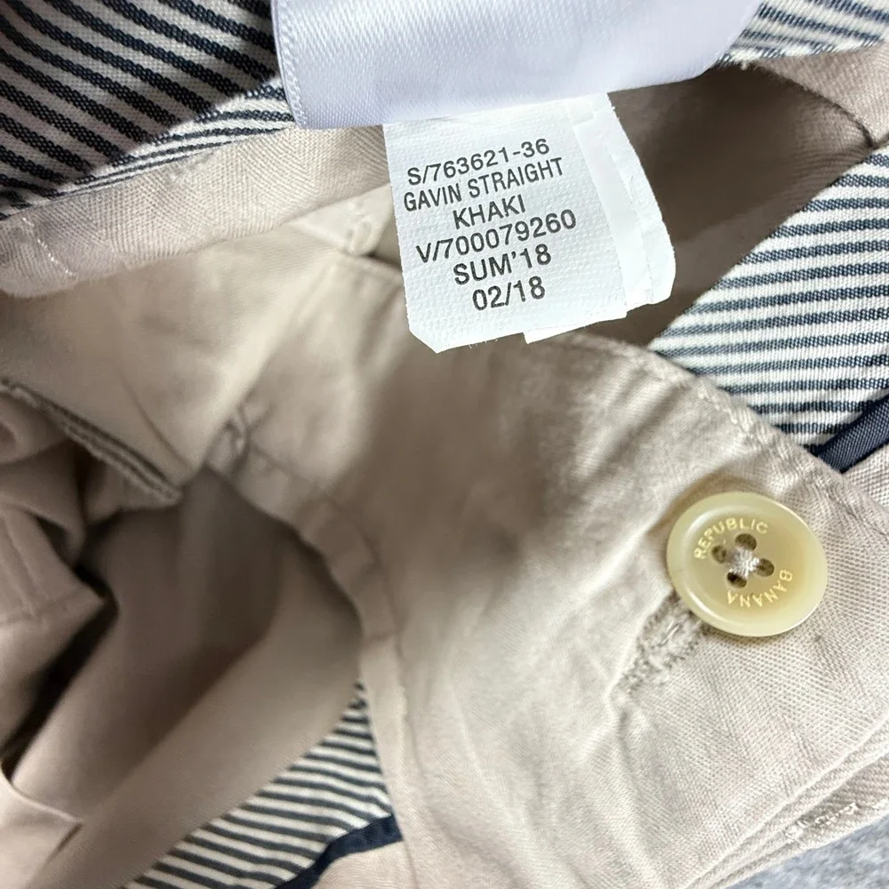 Banana Republic Gavin Chino‎ Pants Mens 40x36 Khaki Tan Straight Leg New NWT